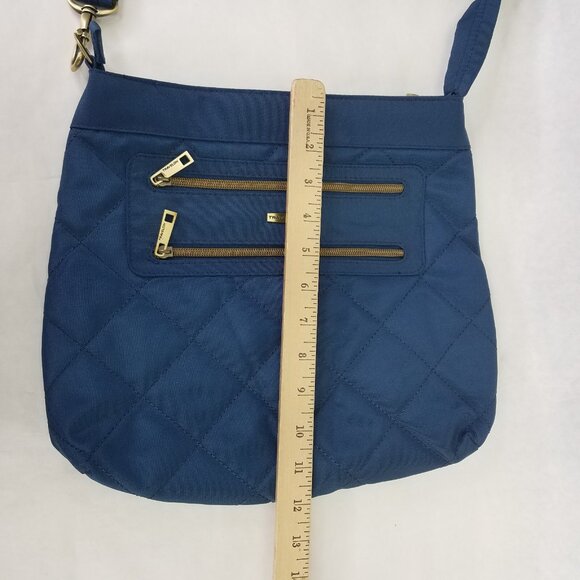 Travelon Bag Women's Navy Quilted Crossbody Purse Messenger Anti-Theft RFID - Picture 15 of 16